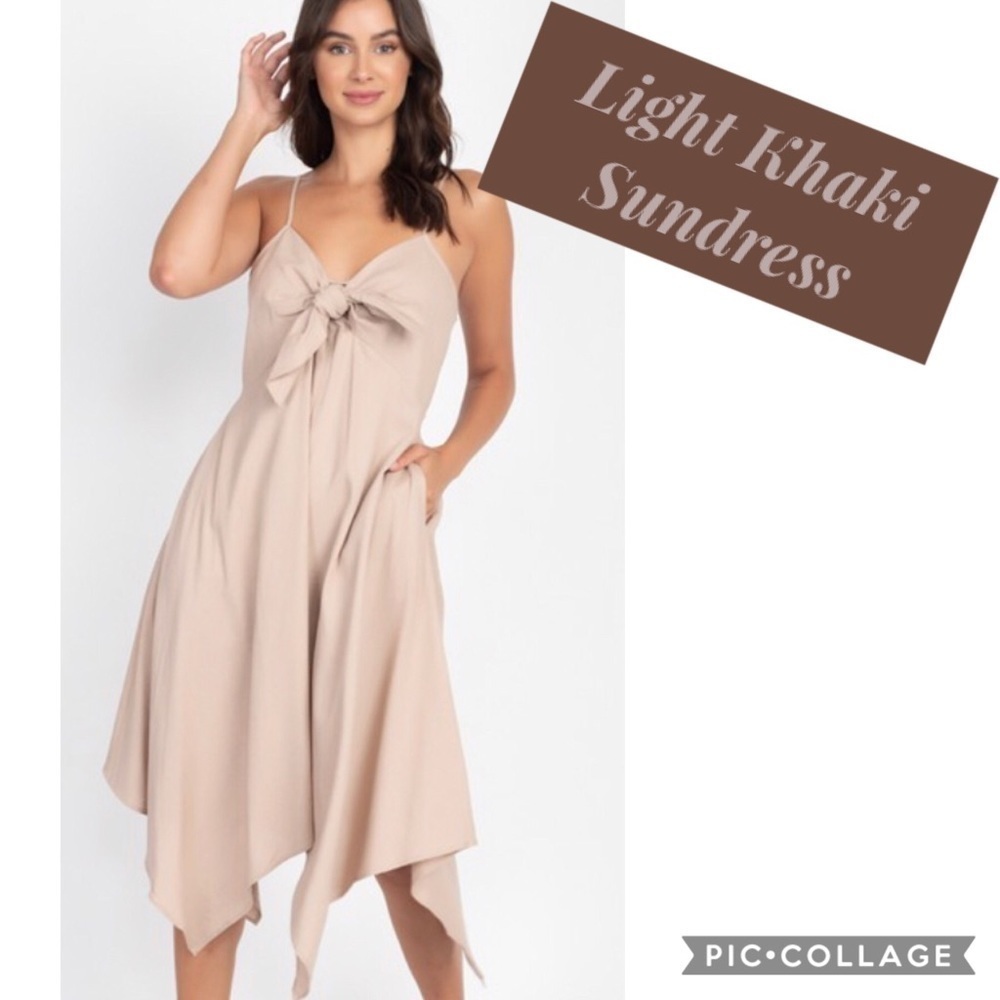 1 Left!! Light Khaki Sundress